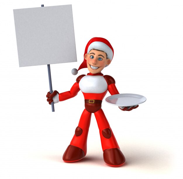 Divertimento Super Babbo Natale - Illustrazione 3D