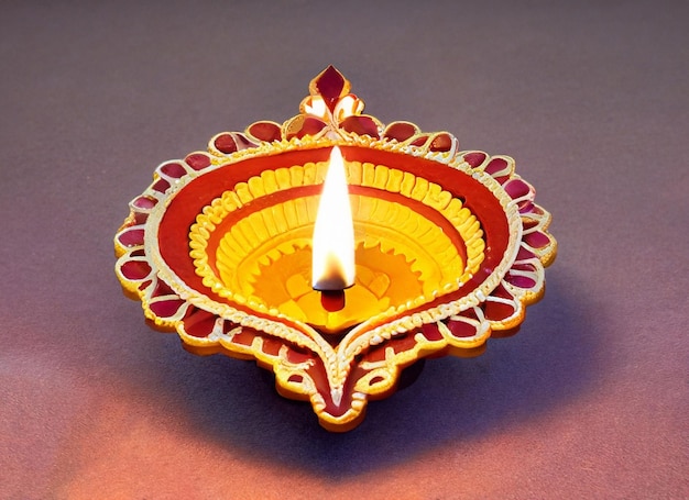 Diwali candele accese Cartolina d'auguri per Diwali