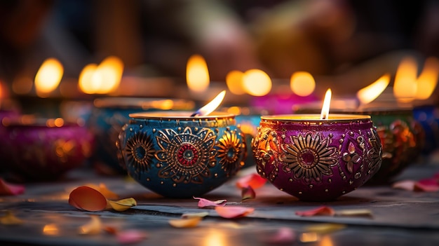 Diwali la festa delle luci Generative Ai