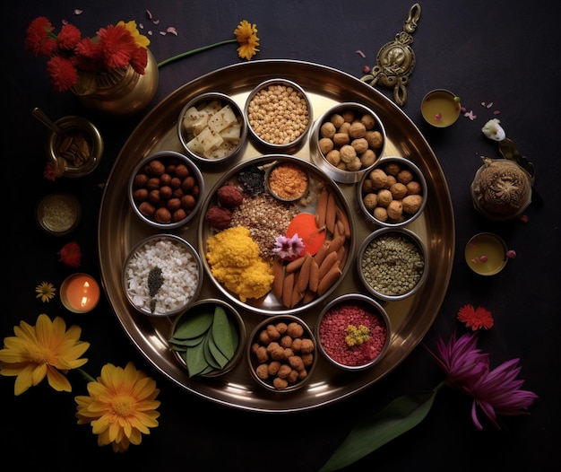 Diwali puja thali