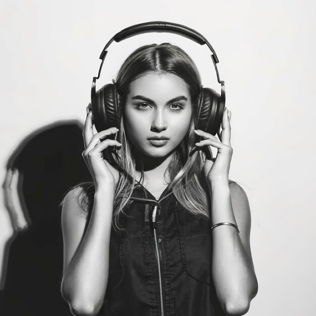 Dj Girl Monochrome Party style Cuffie eleganti per gli amanti della musica