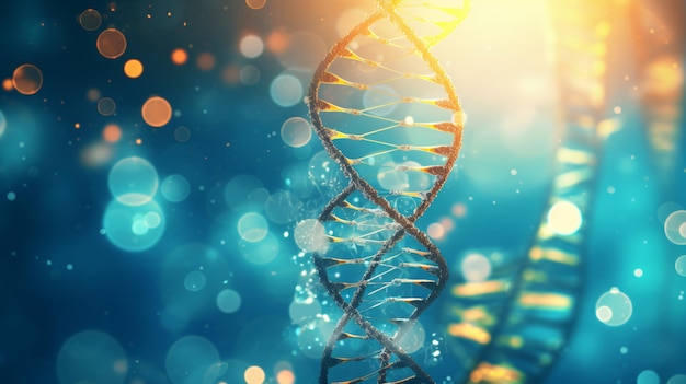 DNA Strand Helix Genome Scienza medica sfondo dell'immagine