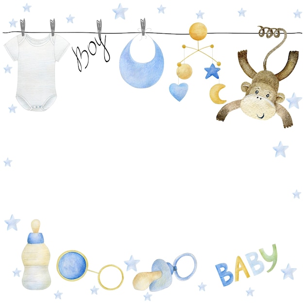 Doccia per bambini ad acquerello