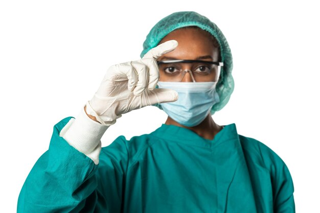 Doctor png mockup con tecnologia di schermo invisibile