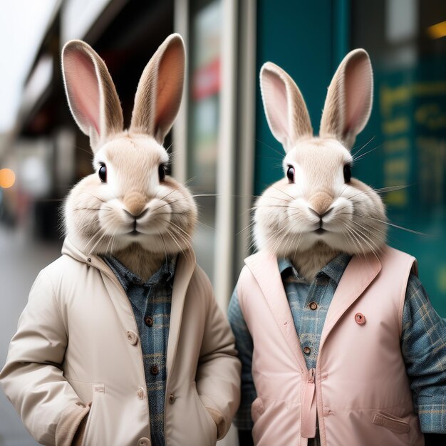 Dolce coniglietto di Pasqua in città