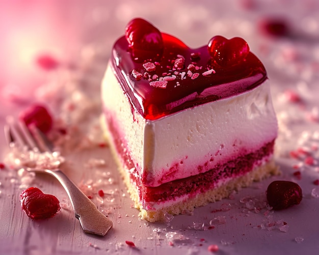 Dolce dessert a forma di cuore per San Valentino