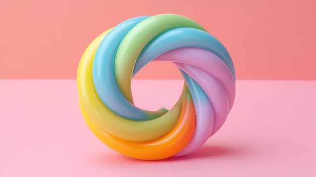 Dolce dessert di caramelle colorate a spirale generate dall'intelligenza artificiale