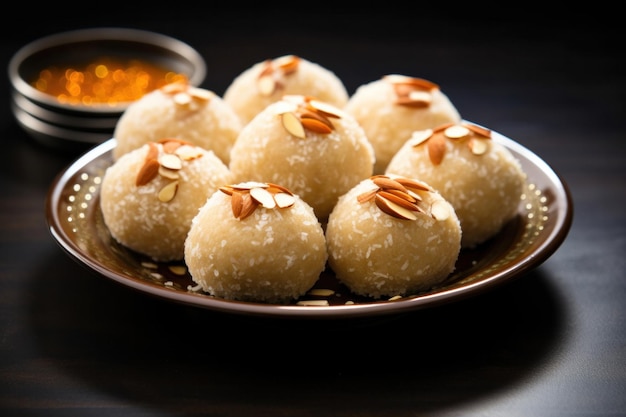 Dolce indiano rawa laddu o rava laddoo