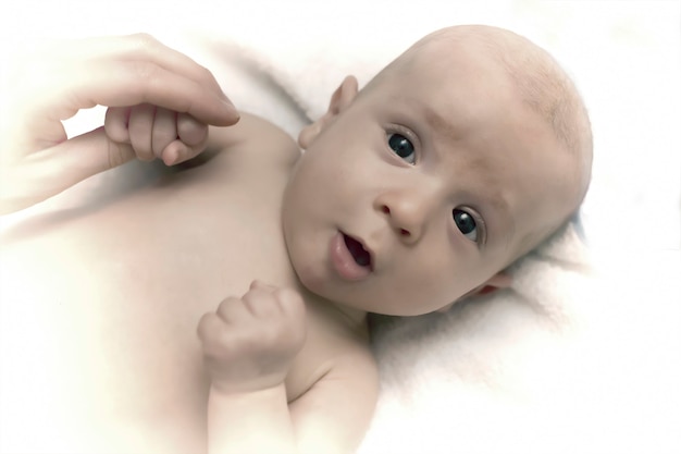 Dolce neonato in foto ravvicinata