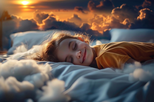 Dolce sonnellino dolce sogno bambino nutrendo notti pacifiche e momenti accoglienti abbracciando l'innocenza e la magia dei sogni dell'infanzia