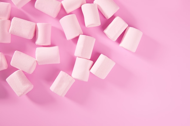 dolci caramelle marshmallow rosa