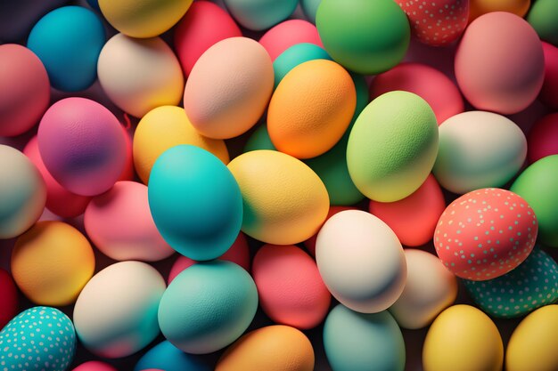 Dolci colorate uova di pasqua sfondo festa nazionale concetti di celebrazione