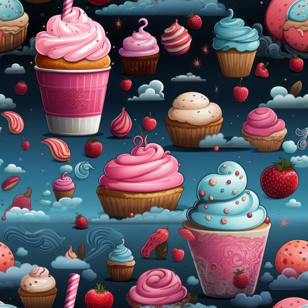 dolci colorati a disegno senza cuciture