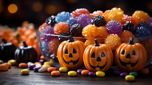 Dolci in abbondanza Assortimento di caramelle e dolcetti per Halloween da dare ai bambini