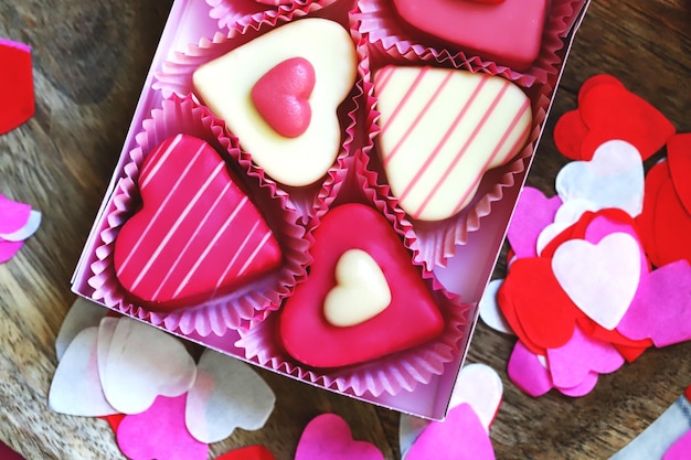 Dolci per San Valentino Cuori di marzapane