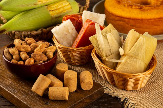 Dolci tipici per la festa di giugno brasiliana.