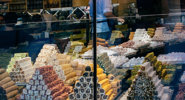 Dolci tradizionali turchi come caramelle lokum