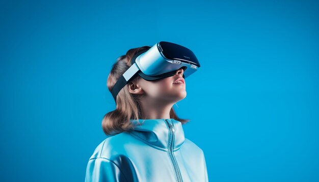 Donna con gli occhiali VR