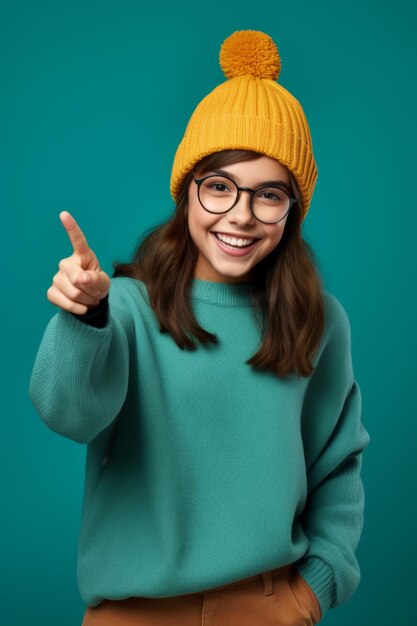 donna con un maglione a maglia AI generativa