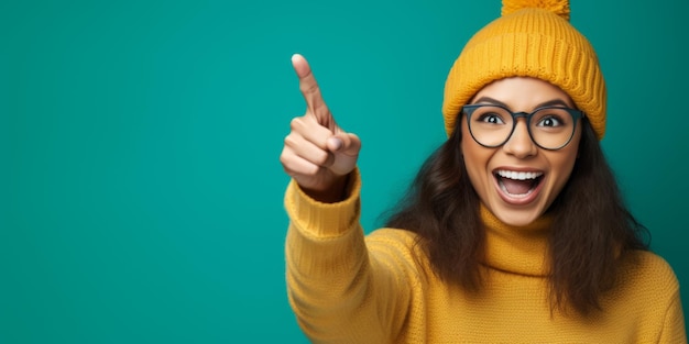 donna con un maglione a maglia AI generativa