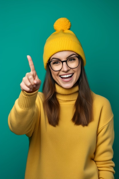 donna con un maglione a maglia AI generativa