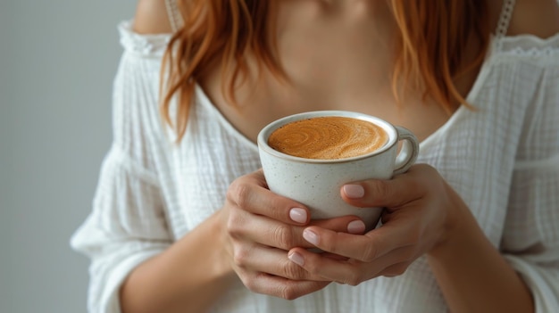 Donna con una tazza di caffè