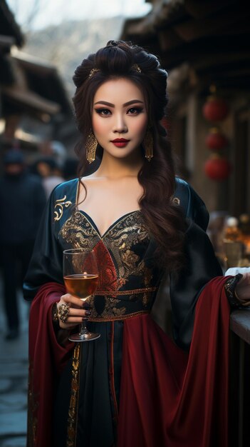 donna d'affari asiatica HD 8K carta da parati immagine fotografica