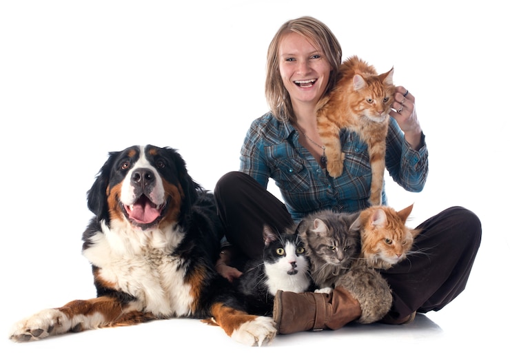 Foto donna e animale domestico
