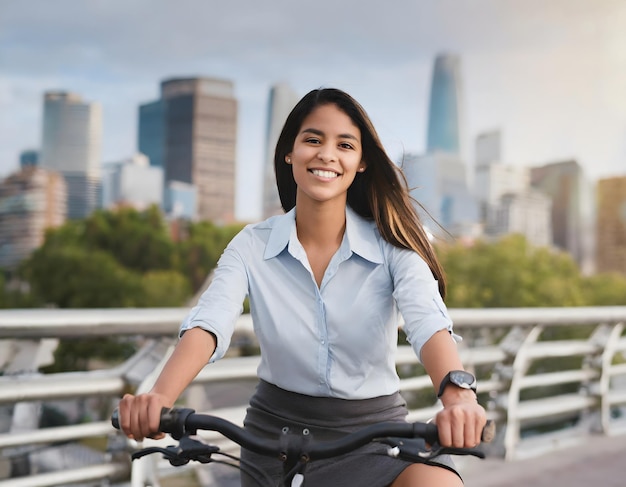 donna in bicicletta