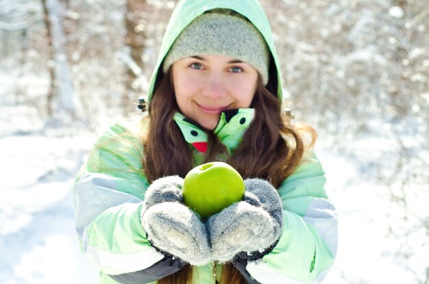 Donna in inverno