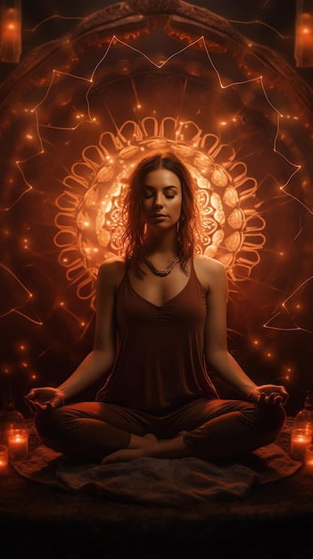 Donna in meditazione