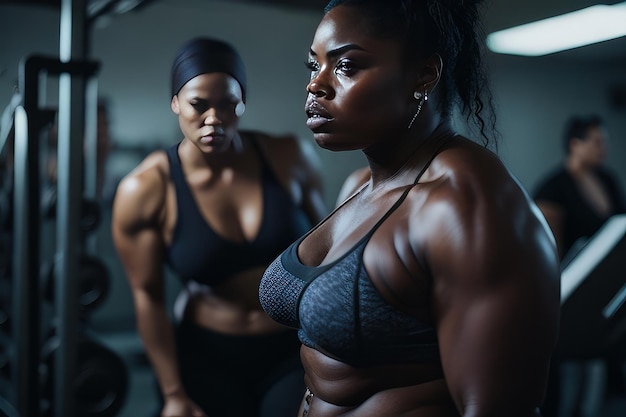 Donna in palestra IA generativa