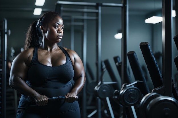 Donna in palestra IA generativa