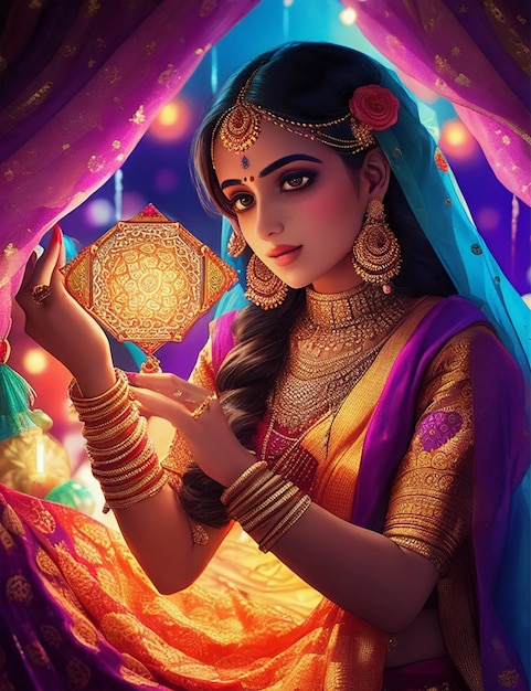 Donna indiana in sari