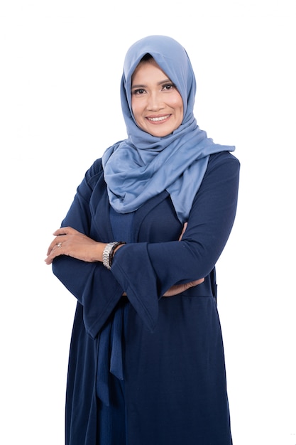 Donna musulmana asiatica matura con hijab