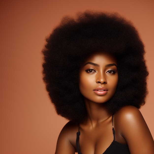 donna nera con acconciatura afro