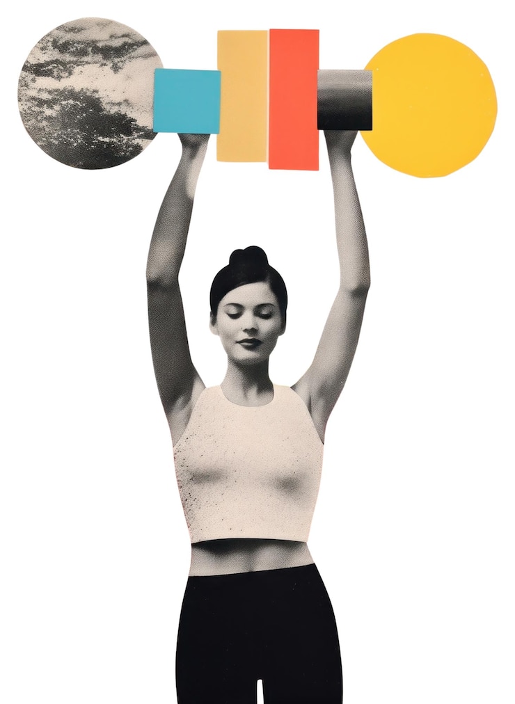 Foto donna png che usa l'arte del manubrio determinazione adulta