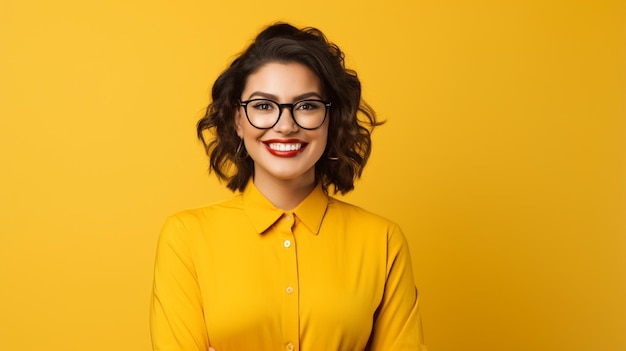 donna sorridente che indossa un'uniforme formale