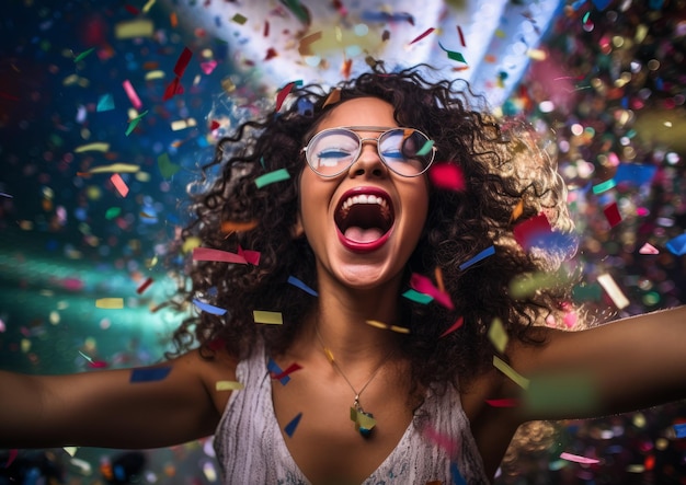 donne che si lanciano confetti a vicenda