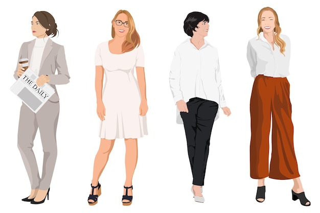 Donne di successo png sticker illustrazione sfondo trasparente