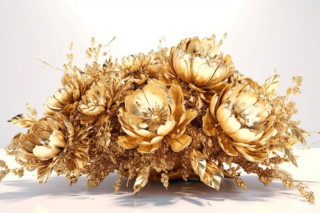 Dono di splendido bouquet di fiori d'oro Genera Ai