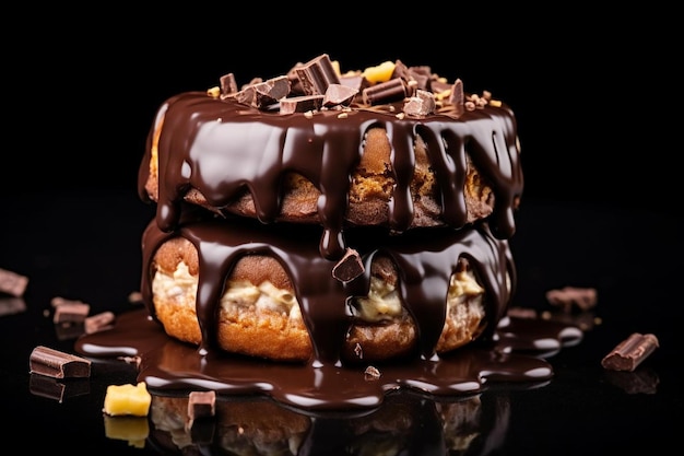 Donut con brownie e cioccolato