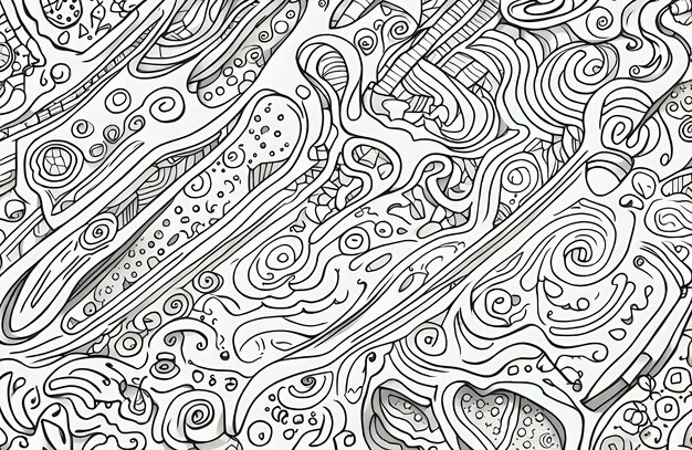 Doodle creativo sfondo astratto disegno a mano sketch fatti a mano divertenti