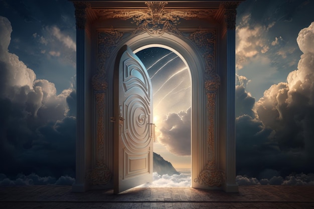 Door to Heaven Illustrazione AI GenerativexA