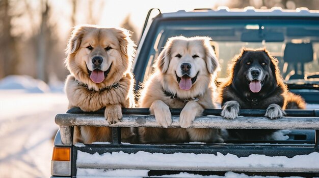 Dopo una corsa con la slitta i cani entrano in un'auto IA generativa