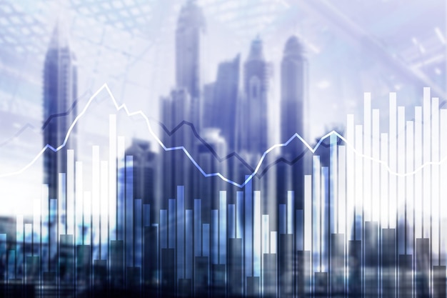 Doppia esposizione Grafici e diagrammi finanziari Economia aziendale e concetto di investimento