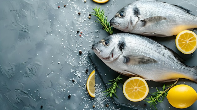 Dorado raffreddato con erbe fresche e limone Un'avventura culinaria AI generativa