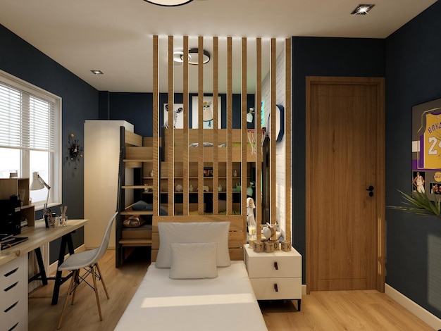 DORMITORIO INFANTIL DE ESTILO MODERNO EN CASA DE LUJO