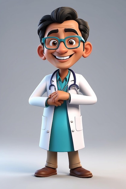 Dottore indiano divertente in 3D