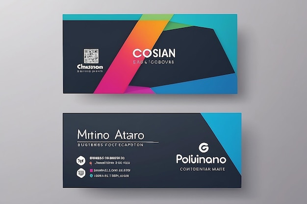 DoubleSided Creative Business Card Vector Design Template Pronto per la stampa